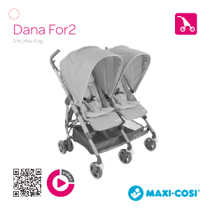 Manual Maxi-Cosi Dana For2 Carrinho de bebé