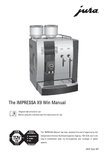 Bruksanvisning Jura IMPRESSA X9 Win Kaffebryggare