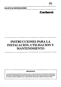 Manual de uso Corberó 6040L Cocina
