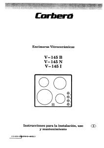 Manual de uso Corberó V-145I Placa