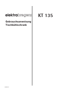 Bedienungsanleitung Elektra Bregenz KT 135 Kühlschrank