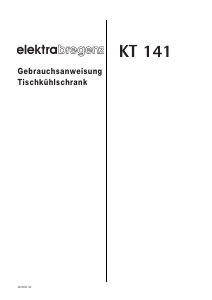 Bedienungsanleitung Elektra Bregenz KT 141 Kühlschrank