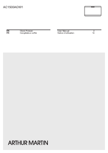 Handleiding Arthur Martin AC1500AOW1 Vriezer