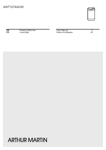 Handleiding Arthur Martin AWT1274AOW Wasmachine