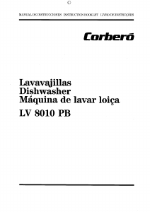Manual Corberó LV 8010PB Dishwasher