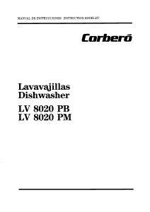 Manual Corberó LV 8020PB Dishwasher