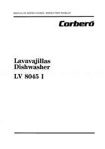 Manual Corberó LV 8045I Dishwasher