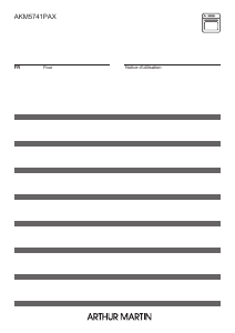 Mode d’emploi Arthur Martin AKM5741PAX Four