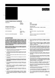 Manuale Castor CX 540 Lavatrice