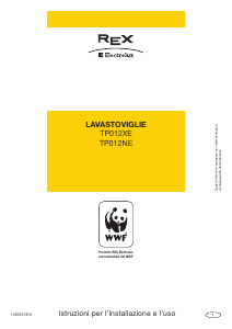 Manuale Electrolux-Rex TP012XE Lavastoviglie