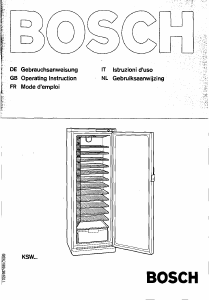 Handleiding Bosch KSW3603 Wijnklimaatkast