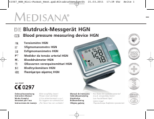 Bedienungsanleitung Medisana HGN Blutdruckmessgerät