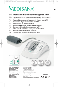 Manual Medisana MTP Blood Pressure Monitor