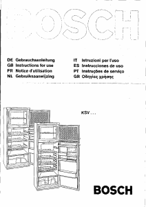 Handleiding Bosch KSV2505IE Koel-vries combinatie