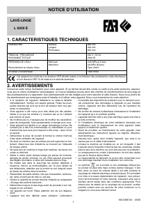 Mode d’emploi FAR L6200E Lave-linge