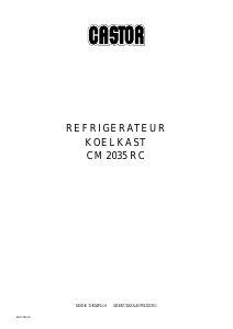 Mode d’emploi Castor CM 2035 RC Réfrigérateur
