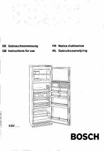 Bedienungsanleitung Bosch KSV3123CH Kühl-gefrierkombination