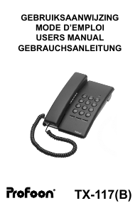 Bedienungsanleitung Profoon TX-117 Telefon