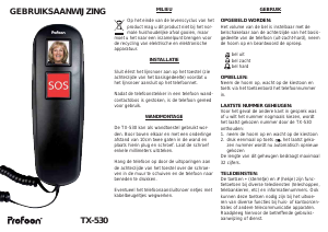 Handleiding Profoon TX-530 Telefoon