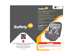 Handleiding Safety1st Grow and Go EX Air 3in1 Autostoeltje