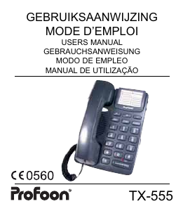 Manual Profoon TX-555 Telefone