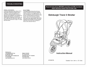 Handleiding Edinburgh Trend 3 Kinderwagen