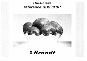 Mode d’emploi Brandt GBS610 Cuisinière