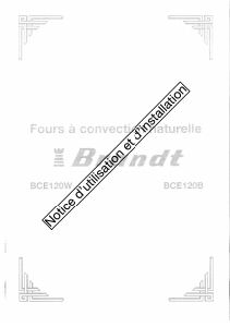 Mode d’emploi Brandt BCE120B Four