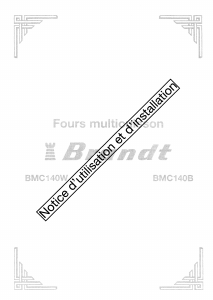 Mode d’emploi Brandt BMC140X Four