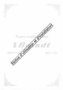 Mode d’emploi Brandt BMC141XCH Four
