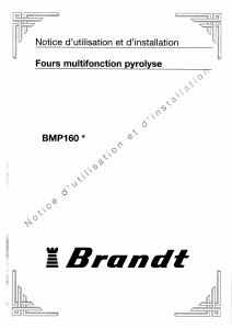 Mode d’emploi Brandt BMP160XCH Four