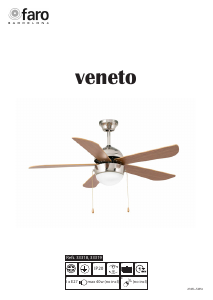 Manual Faro Veneto Ventilador de teto