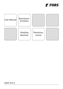 Bedienungsanleitung FORS ASW 812-2 Waschmaschine