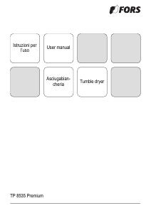 Bruksanvisning FORS TP 8535 Torktumlare