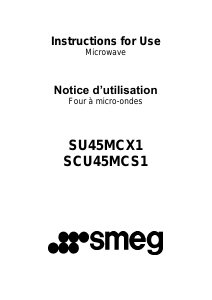 Bruksanvisning Smeg SCU45MCS1 Mikrovågsugn