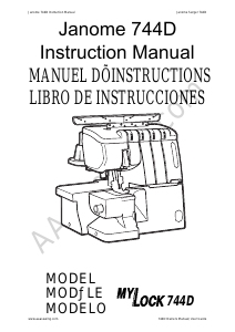 Mode d’emploi Janome 744D Machine à coudre