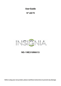 Bruksanvisning Insignia NS-19E310NA15 LED TV
