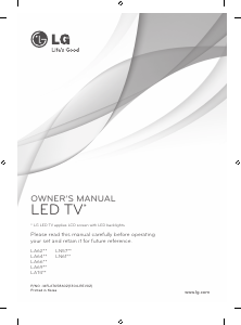 Manual LG 50LA6608 Televisor LED
