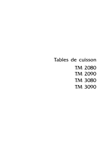 Mode d’emploi Arthur Martin-Electrolux TM3080N Table de cuisson