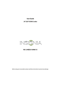 Bruksanvisning Insignia NS-24ED310NA15 LED TV
