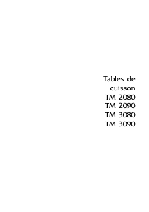 Mode d’emploi Arthur Martin-Electrolux TM2090N Table de cuisson
