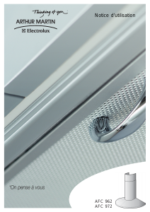 Mode d’emploi Arthur Martin-Electrolux AFC972W Hotte aspirante