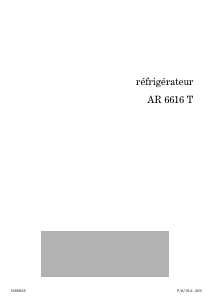 Mode d’emploi Arthur Martin-Electrolux AR6616T Réfrigérateur