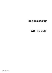 Mode d’emploi Arthur Martin-Electrolux AU 8296 C Congélateur