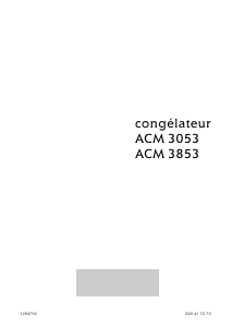 Mode d’emploi Arthur Martin-Electrolux ACM 3053 Congélateur