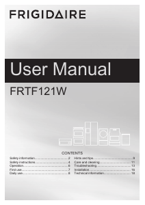 Manual Frigidaire FRTF121W Refrigerator
