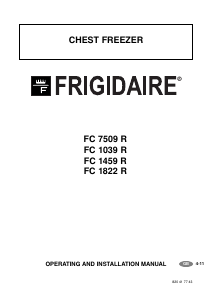 Handleiding Frigidaire FC1039C Vriezer