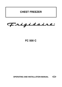 Bruksanvisning Frigidaire FC500C Frys