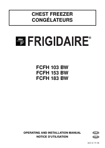 Mode d’emploi Frigidaire FCFH153BW Congélateur