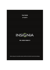 Bruksanvisning Insignia NS-39D310NA15 LED TV